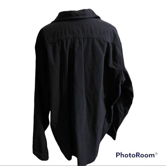 Eddie Bauer Dark blue mens LS cotton shirt w/ extra buttons - Picture 2 of 10